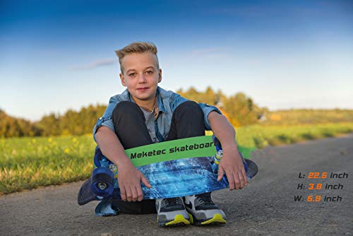 22 Inch Mini Cruiser Skateboard - Starry Sky Design