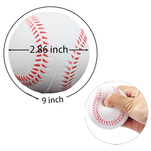 Soft Foam Baseballs for Training - 2 White Squeeze Balls