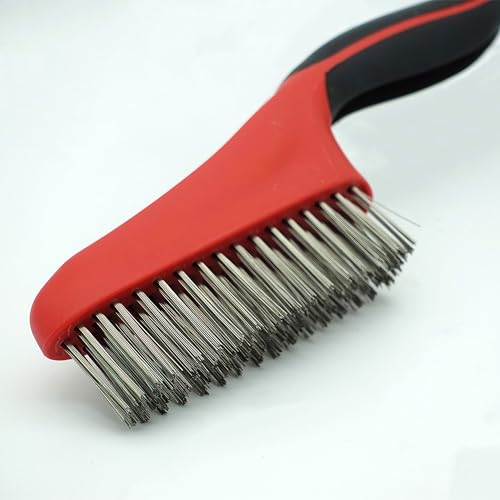 Red Devil 4162 Soft Grip Stainless Steel Wire Brush, 10", Steel