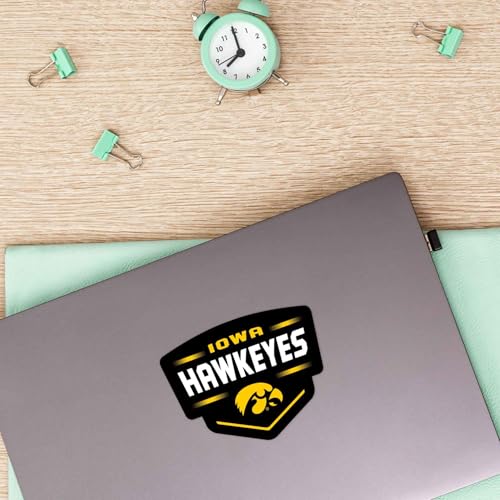 University of Iowa Hawkeyes Badge Vinyl Decal - Black