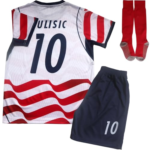 Kids USA Soccer Jersey, Shorts & Socks Kit - White, Size 26