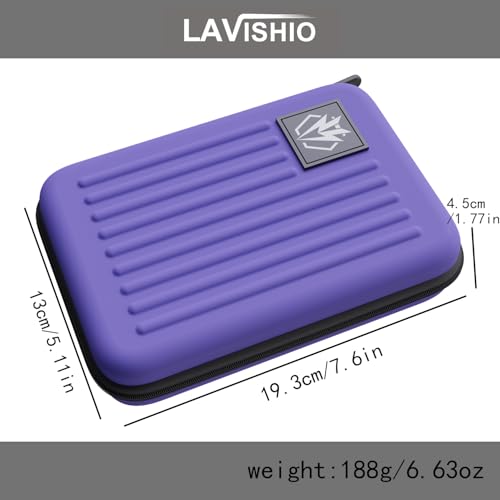 Lavishio Dart Case Purple—Holds 6 Darts with Built-In Accessory Pockets