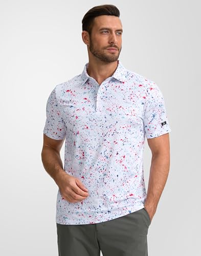 Men's Golf Polo Shirt - Moisture Wicking, Lightweight, Casual