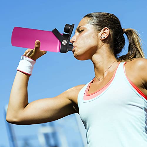 Spout Lid for Hydro Flask Wide Mouth Water Bottle - Black