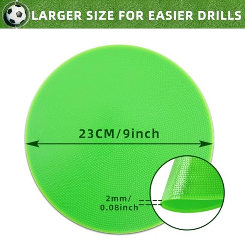 9-Inch Non-Slip Rubber Spot Markers - 36 Pcs in 9 Colors