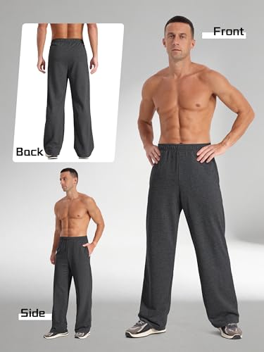 Aocku Men's Lightweight Athletic Joggers - 4 Pack, Black, Gray, Navy, Dark Gray