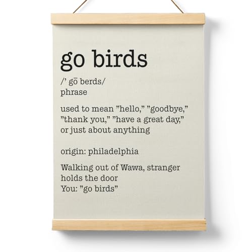 Go Birds Motivational Wooden Poster Hanger Frame - 12.5x17 Inch