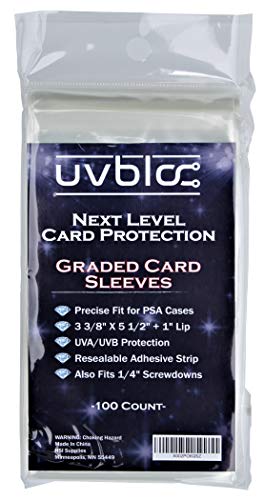 PSA Graded Card Sleeves - 100 Count UV Protection Holders