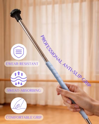 27-Inch Twirling Baton - Stainless Steel Majorette Baton Set