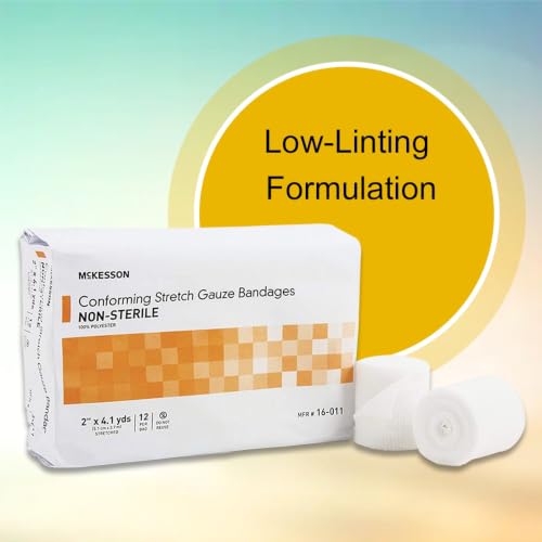 Conforming Stretch Gauze Bandages - 2 Inch x 4.1 Yards, 12 ct