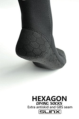 Skyone 3mm Neoprene Water Fin Socks for Diving & Snorkeling - Medium Black