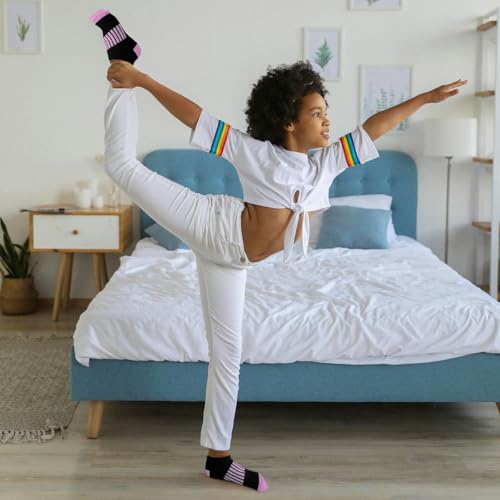 Girls Athletic Ankle Socks 12 Pairs, Black & Grey, 10-14 Years, Low Cut Casual Sportswear