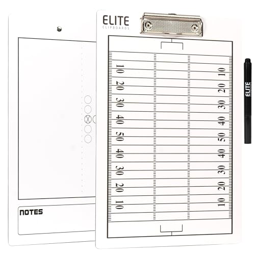 Double-Sided Football Coaching Clipboard with Marker - 12.5" x 9"