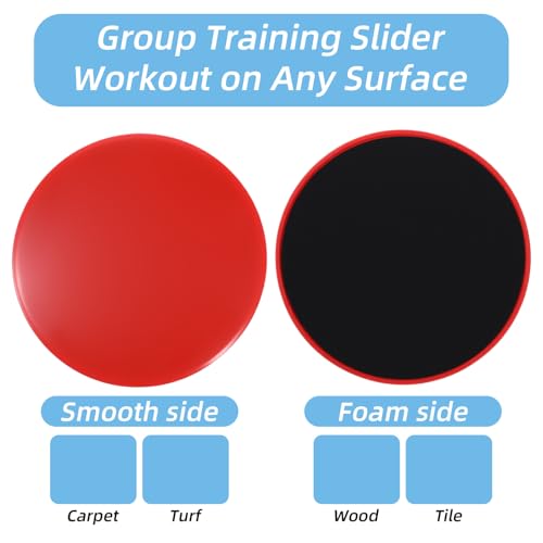 Dual Sided Fitness Glider Sliders - 20 Pack for Gym & Home