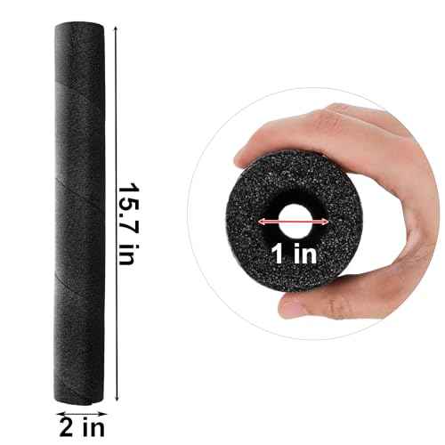 Okllen 8 Pcs Pipe Insulation Foam Tube, 15.7 Inches Black Pool Noodles Foam Pipe Covers, Roll Bar Padding for Outdoor Indoor Swimming Pool Handle Water Pipe Pipeline