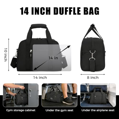 Compact 14-Inch Gym Bag for Travel, Sports & Fitness - Lightweight Duffle