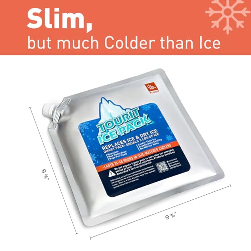 4 Pack Reusable Ice Packs for Coolers, Lunch Bags & Cooler Backpacks