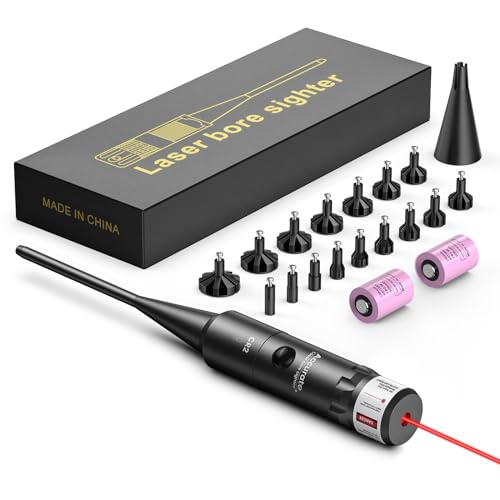 Laser Bore Sight Kit - Red Dot with Big Button Switch for .17 to 12GA