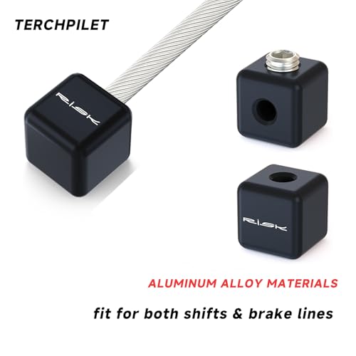Bike Cable End Caps - Durable Aluminum Alloy - Black