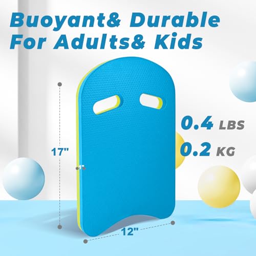Biguphate Swim Kick Board - 17x11.5in EVA Foam Training Aid for Swimmers