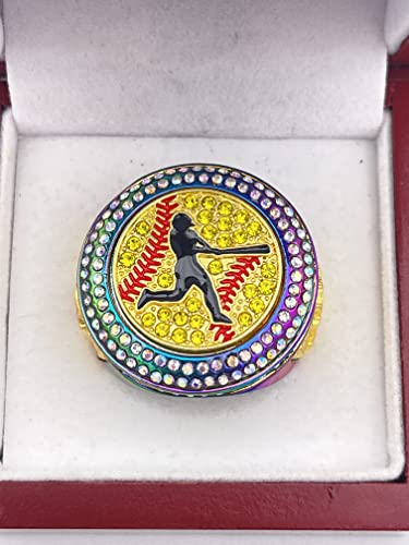 Softball Champion Ring - Player Award with Assorted Colors