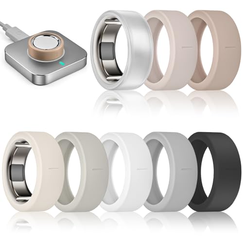 8 Pack Silicone Ring Covers for Oura Ring Gen 4/3 - 8 Colors