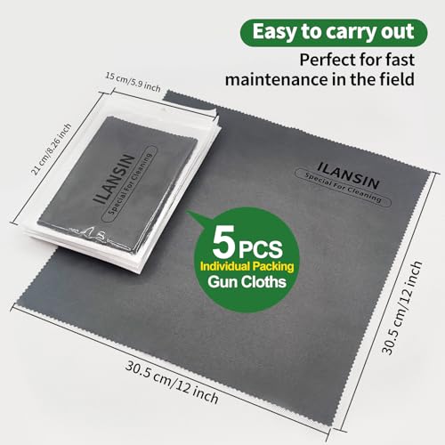 Gun Cleaning Cloths - 5 Pack Microfiber Lint Free Rags