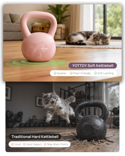 YOTTOY Soft Kettlebell, Safe Strength Training Kettle bell for Home
