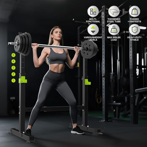 Adjustable Folding Weight Bench - 660 lbs Capacity - Black-Green
