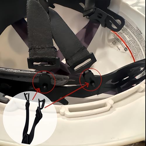 6 Pcs Adjustable Hard Hat Chin Strap for Construction Helmet - Black