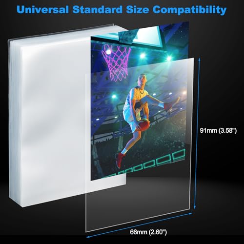 200 Pcs Clear Trading Card Sleeves - 66 x 91mm Penny Card Protectors