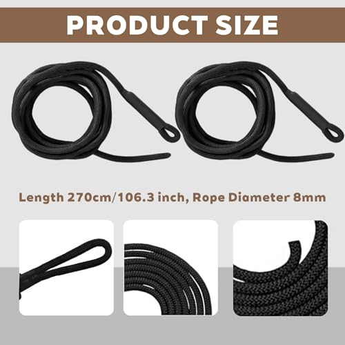 Pilates Reformer Pull Rope - 2-Pack Replacement Straps for Home Gym
