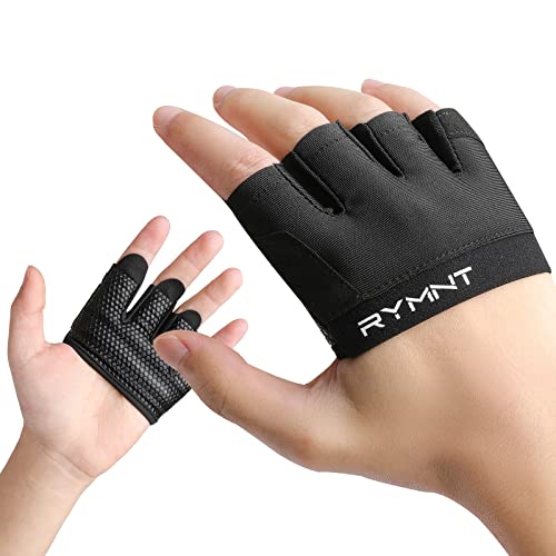 Minimal Micro Fingerless Workout Gloves - Black, Medium