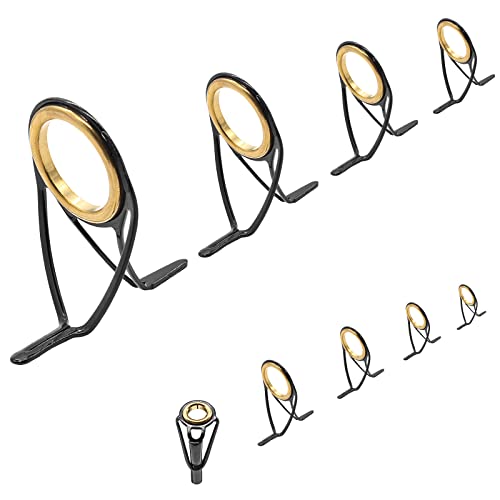 Fishing Rod Repair Kit - Gold & Black - 9 Pcs Double Legs