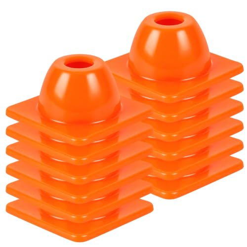 GKXMAXIWANG 12-Pack Orange Heavy Duty Agility Training Cones - Windproof & Shatterproof Sports Markers