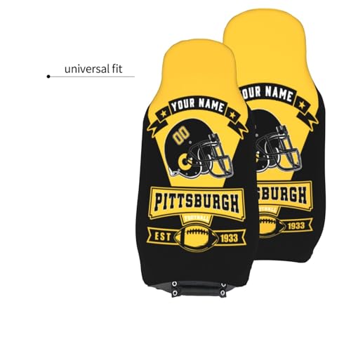 Custom Pittsburgh Car Seat Cover - Personalized Soft Fabric Protector - One Size