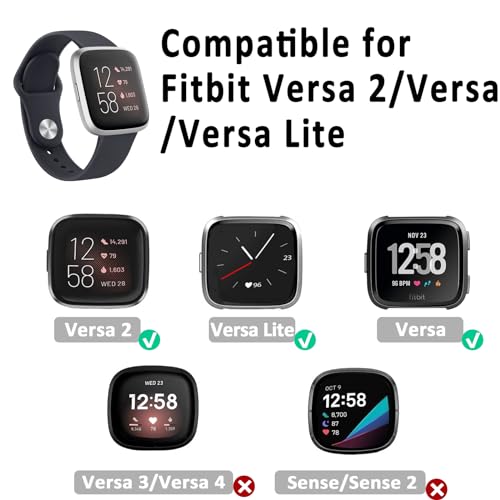 Silicone Bands for Fitbit Versa 2 - Dark Cherry Replacement Strap