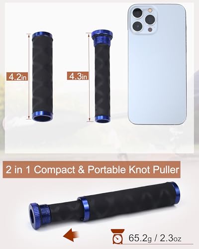 Wxvhji Blue Fishing Knot Puller Tool - Line Tying & Knot Assist Device