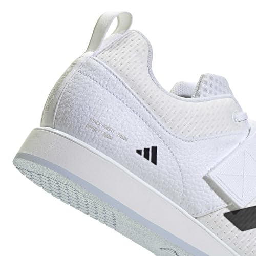 Powerlift 5 Weightlifting Shoes - Unisex Adult, Size 13 Women/12 Men - White/Black/Crystal Sky