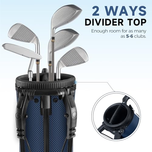 Lightweight Golf Stand Bag with Ball Holder - Blue