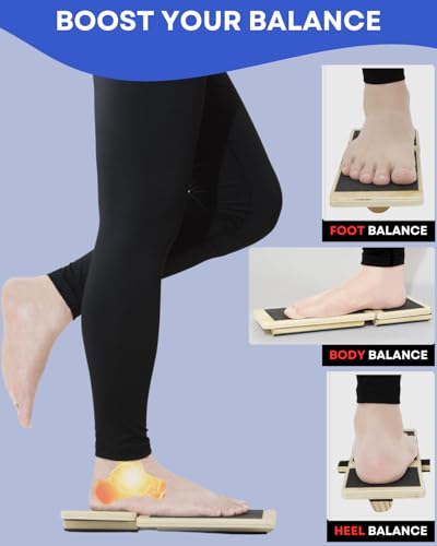 Adjustable Ankle Strengthener & Balance Board with Support Brace