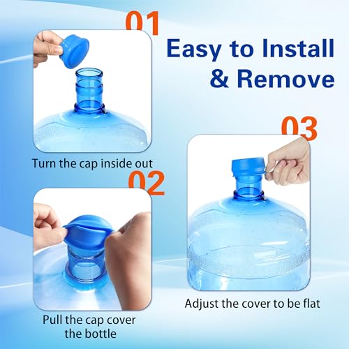 Gofriipai 3 Gallon Water Jug Cap - Reusable Silicone Replacement Lid