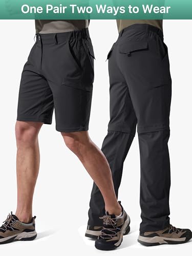 Free Soldier Men’s Convertible Hiking Pants – Lightweight, Quick-Dry, UPF 50+