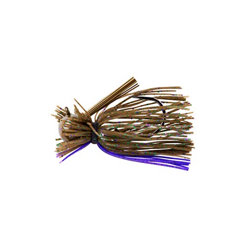 Heavy Finesse Jig Bass Fishing Lure - 3/8 oz Green Pumpkin Candy