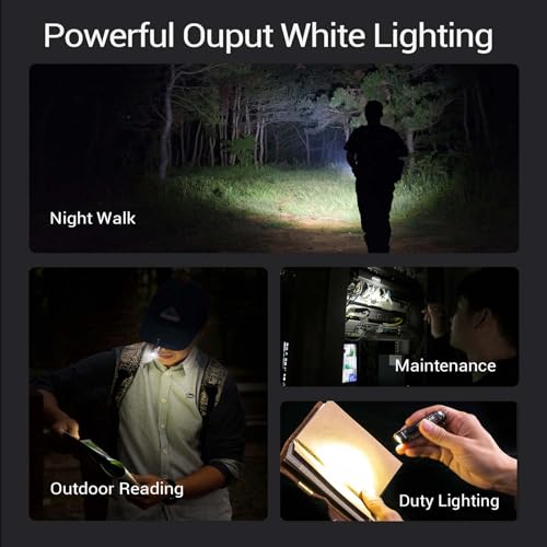 NEXTORCH K40 Keychain Flashlight, 700 Lumen Pocket EDC Rechargeable Flashlight with UV Black Light, Red/Blue Light, 3 Modes and Strobe for Everyday Use, Dog Walking, Emergency Defense, Beacon Location