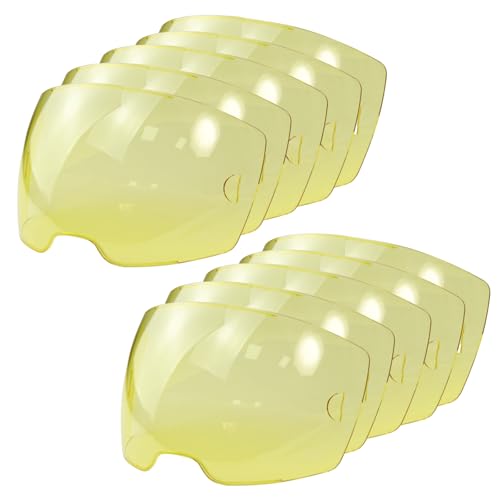 10 Pack 0700000803 Amber Front Lid Lens,Front Cover lenses Compatible with Sentinel A50 Welding Helmet,3.93" x 2.36" Viewing Lens,A50 welding face mask lens Replacement parts
