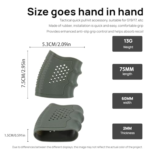 Tactical Quick Pull Grip Cover - Non-Slip Rubber Grip Glove, Yellow