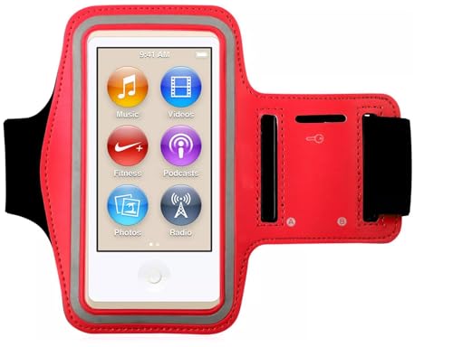 Water Resistant Armband for iPod Nano 7th & 8th Generation - Red