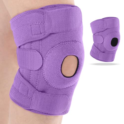 Foilswirl Kids Knee Brace with Side Stabilizers - Purple, 1 Piece