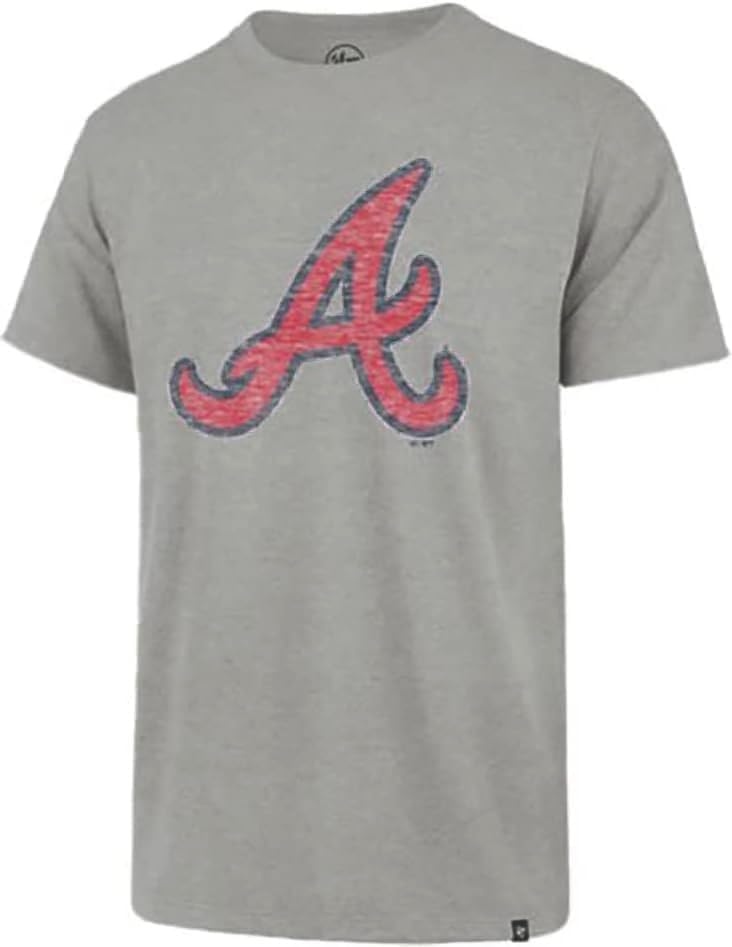 Men's Distressed Logo Baseball T-Shirt - Vintage Team Style